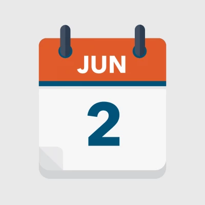 Calendar icon showing 2nd June