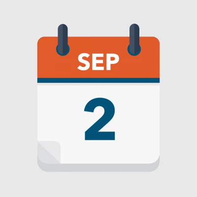 Calendar icon showing 2nd September