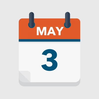 Calendar icon showing 3rd May