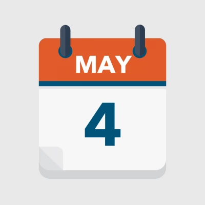 Calendar icon showing 4th May