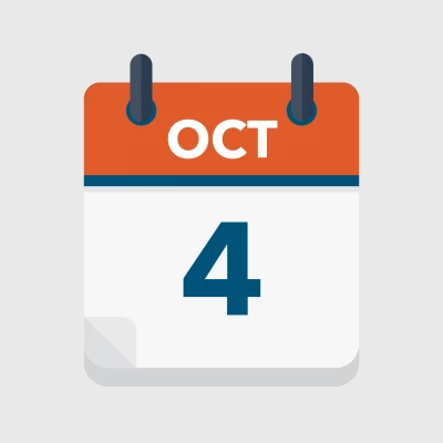 Calendar icon showing 4th October
