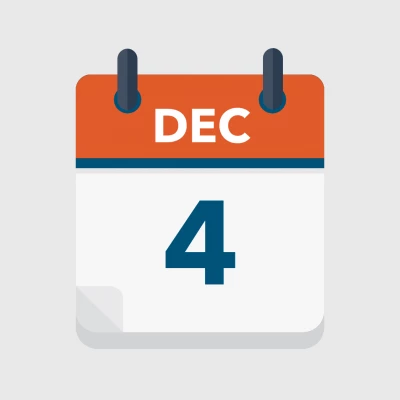 Calendar icon showing 4th December