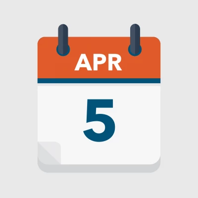 Calendar icon showing 5th April