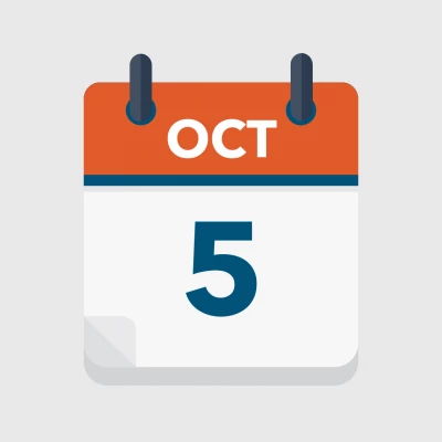 Calendar icon showing 5th October