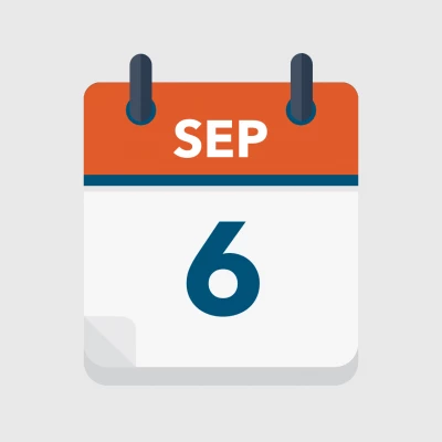 Calendar icon showing 6th September