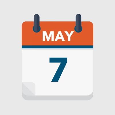 Calendar icon showing 7th May