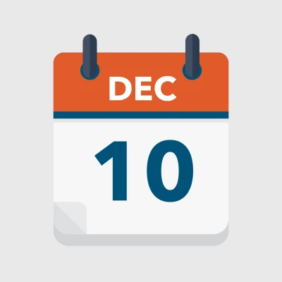 Calendar icon showing 10th December