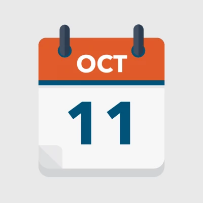 Calendar icon showing 11th October