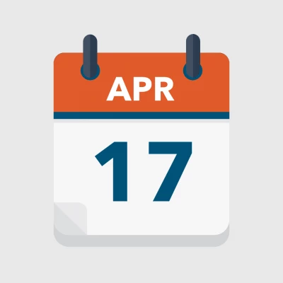 Calendar icon showing 17th April