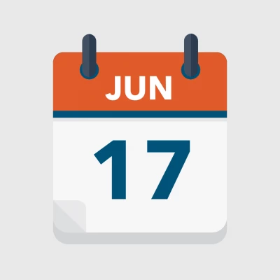 Calendar icon showing 17th June