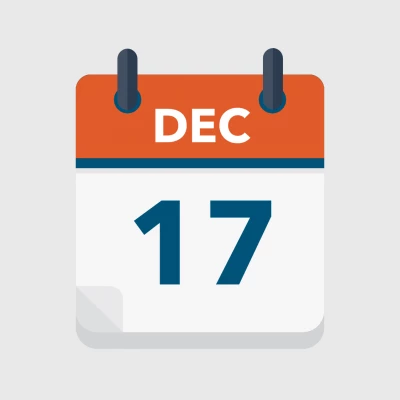 Calendar icon showing 17th December