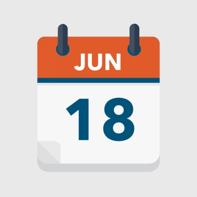 Calendar icon showing 18th June