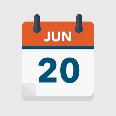 Calendar icon showing 20th June