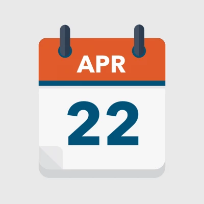 Calendar icon showing 22nd April