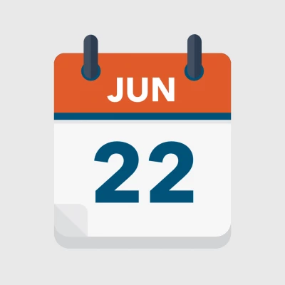 Calendar icon showing 22nd June