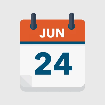 Calendar icon showing 24th June