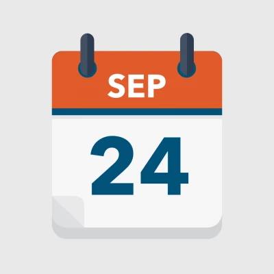 Calendar icon showing 24th September
