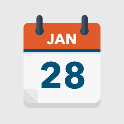 Calendar icon showing 28th January