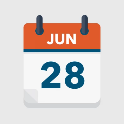 Calendar icon showing 28th June
