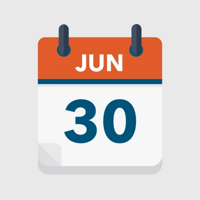 Calendar icon showing 30th June