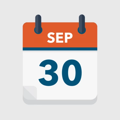 Calendar icon showing 30th September