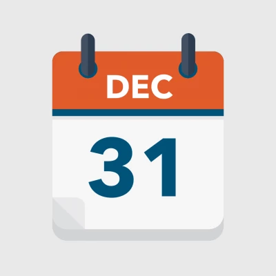 Calendar icon showing 31st December